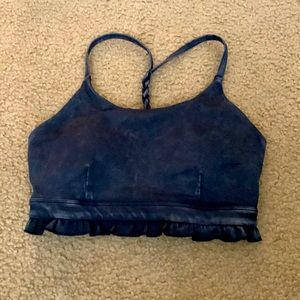 Faded black long lasting sports bra!